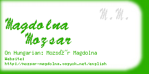 magdolna mozsar business card